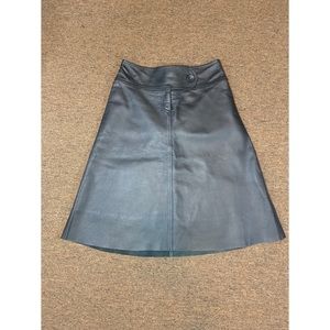 H&M A-line Black Leather skirt